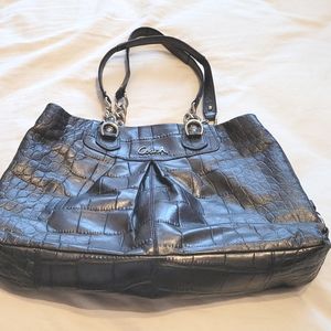 Silver Grey big Coach bag